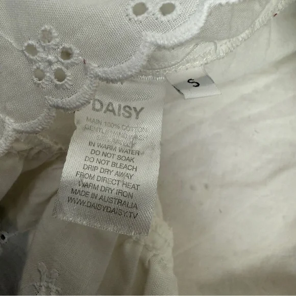 Lace-Up White Eyelet Mini Dress - Picture 15 of 15